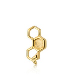 Honeycomb 18K Solid Yellow Gold threadless end from Industrial Strength