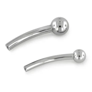 Titanium Threadless 18g and16g Curved Barbell (ONE FIXED BEAD END ONLY) Neometal